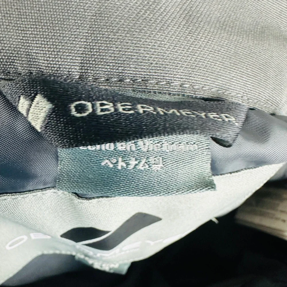 Obermeyer Kids 10-12 Ski Snow Pants Black Adjustable Waist Gray Lined